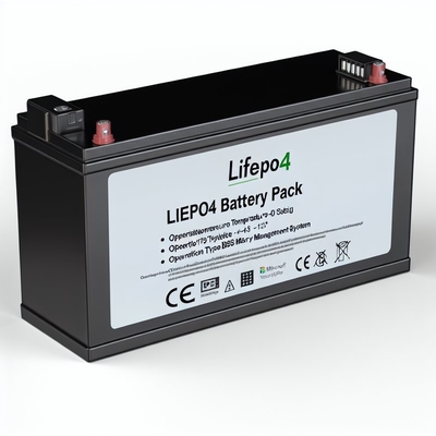 Pacote de baterias LiFePO4 compacto para armazenamento Tipo -20-45C -4-113°F e BMS incorporado