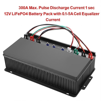 300A Max. Corrente de descarga de pulso 1 sec 12V LiFePO4 Bateria Pack com 0.1-5A Corrente de Equalizador de Célula