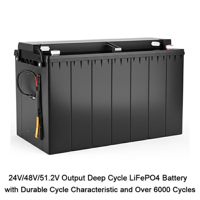 Bateria LiFePO4 de Ciclo Profundo com Saída de 24V/48V/51.2V, com Característica de Ciclo Durável e Mais de 6000 Ciclos