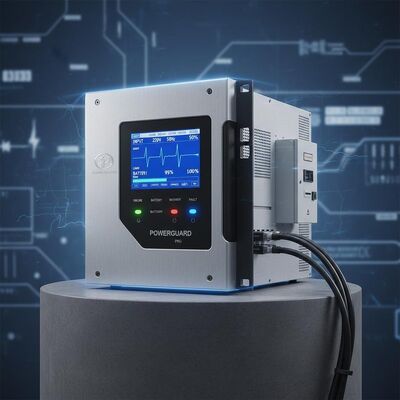 UPS online de alta frequência e alta capacidade de sobrecarga e tempo de resposta rápido, garantindo o suporte de energia nos sistemas de emergência