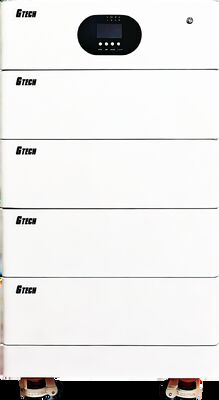 G TECH Bateria empilhável de 20,48KWH LiFePO4 com 6000 ciclos de vida longa para armazenamento de energia solar