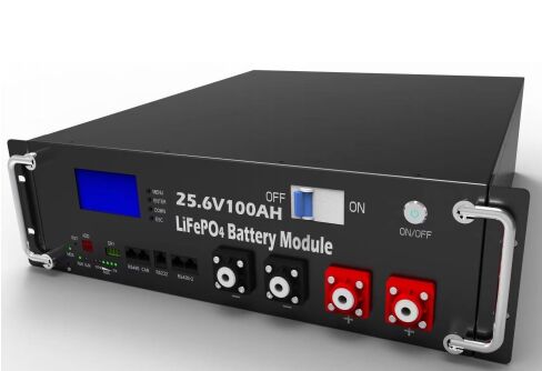 LiFePO4 Bateria 25.6V 100Ah 2.56KWh Bateria de armazenamento de energia montada em rack para estação de energia UPS
