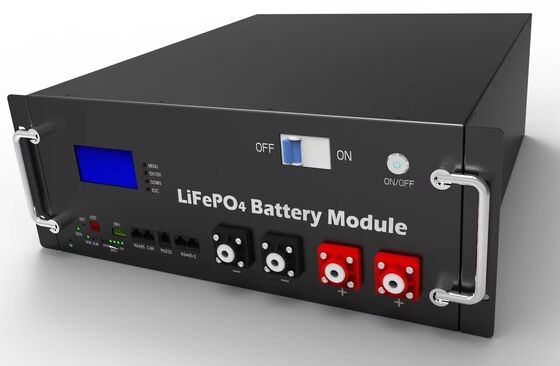 LiFePO4 Bateria 25.6V 200Ah 51.2KWh Bateria de armazenamento de energia montada em rack para estação de energia UPS