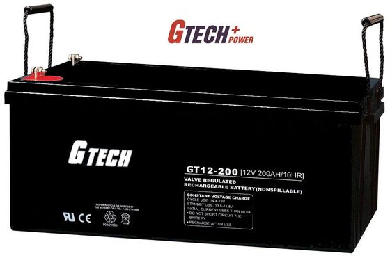 12V 200Ah AGM VRLA regulou a bateria acidificada ao chumbo para sistemas das energias solares, UPS, telecomunicações, dispositivos do controle de acesso