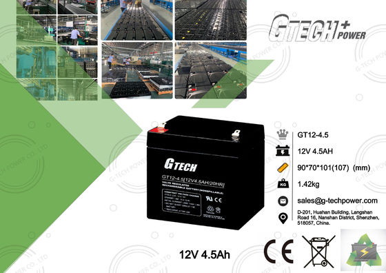 Bateria acidificada ao chumbo selada regulada válvula 12v 4.5ah para o sistema de alarme