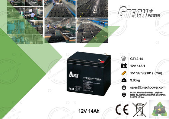 A bateria acidificada ao chumbo selada livre 12v 14ah da manutenção para levanta o sistema